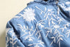 Embroidery Denim Blouse Women Light Blue Soft Jeans Blouses Hem O Neck Three Quarter Sleeve Ruffles Casual Shirt Sweet Top