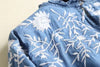 Embroidery Denim Blouse Women Light Blue Soft Jeans Blouses Hem O Neck Three Quarter Sleeve Ruffles Casual Shirt Sweet Top