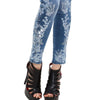 Embroidery High Waist Women Jeans Skinny Elastic Sexy & Club Female 2022 Pencil Pants Plus Size Stretch Jeans