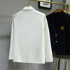 Embroidery Single Breasted Suit Jacket Ladies Casual Office Formal Blazers Coat White Blazer Jacket Women  Fashion