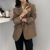 Embroidery design suit jacket women's 2023 spring and autumn high-end casual brown coffee suit