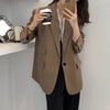 Embroidery design suit jacket women's 2023 spring and autumn high-end casual brown coffee suit