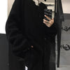 Emo Casual Vintage Y2k Aesthetic Cardigan Women Men Solid Autumn Harajuku Loose Lazy Japanese Grunge Knit Cardigan Sweater 90s