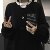 Emo Casual Vintage Y2k Aesthetic Cardigan Women Men Solid Autumn Harajuku Loose Lazy Japanese Grunge Knit Cardigan Sweater 90s
