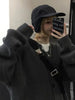 Emo Casual Vintage Y2k Aesthetic Cardigan Women Men Solid Autumn Harajuku Loose Lazy Japanese Grunge Knit Cardigan Sweater 90s