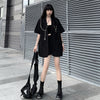 Emo Harajuku Autumn Women Jackets Black Oversized Gothic Punk Hip Hop Vintage Blazer Coats Alt Chain Loose Suit Jacket Clothes