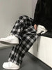 Emo Pants Aesthetic Plaid Checked Printed Women Korean Vintage Baggy Trousers Female Wide Leg Harajuku Loose Sweatpants