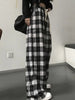 Emo Pants Aesthetic Plaid Checked Printed Women Korean Vintage Baggy Trousers Female Wide Leg Harajuku Loose Sweatpants