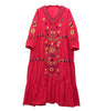Ethnic dress 2022 Thai style seaside holiday super fairy long dress large loose casual beach skirt