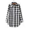 Europe America Blouse women's Plaid Models Autumn 2023 Women Blouses Wild Long Lattice Shirt Blusa Clothing Vestidos YFF6092