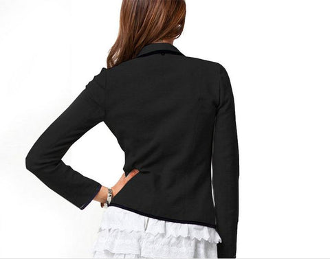 Europe Brand women 's suit  jacket coat 6XL Bust 132cm large size Fashionable casual two button long sleeved jacket suit coat