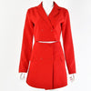 Europe and the United States pink temperament Slim short small suit short skirt suit summer women's two-piece