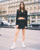 Europe and the United States pink temperament Slim short small suit short skirt suit summer women's two-piece
