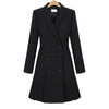Europe and the United States wind black casual small suit female new spring long self-cultivation Hem folds coat Women Blazers