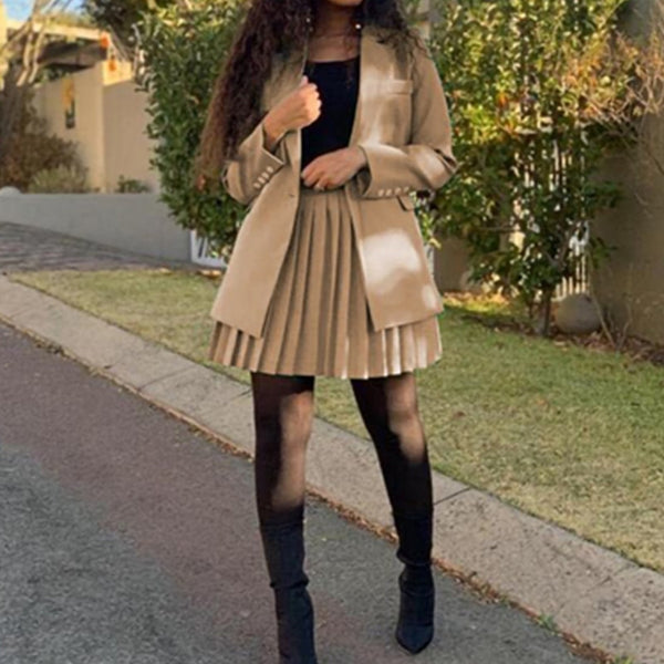 European And American Autumn Plus Size  Casual Suit Skirt Suit Two-piece For Woman 2023