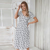 European And American Women's 2023 Spring And Summer Floral Short-sleeved Dress