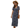 European And American Women's 2023 Spring And Summer Floral Short-sleeved Dress
