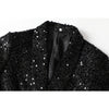 European Celebrities Runway BlingBling Sequined Heavy Jacket Spring Fall  Lady Stunning High Street Trends Blazer