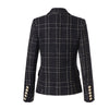 European Of High-Quality Tweed Irregular Pattern Plaid Short Suit Jacket Slim Fit Metal Buckle Personality British Style