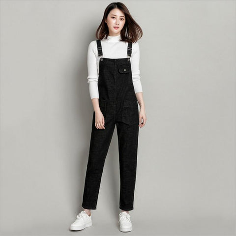 European Style Boyfriend Women Denim Overalls High Waist Straps Jumpsuit Female Girl Loose Jeans Pants Plus Size S M L Xl Befree