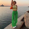 European and American women's candy color high waist jeans women 2022 y2k color slim retro wide leg trousers jeans women