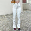European and American women's candy color high waist jeans women 2022 y2k color slim retro wide leg trousers jeans women