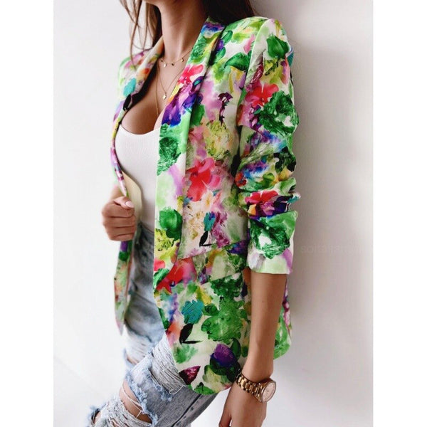 European and American printing spring jackets casual small suit