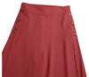 European and American style casual solid color open fold wide-leg pants
