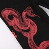 European and American sexy snake print girl jeans female personality trend goth street loose wild black straight pants women