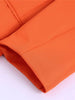Evfer Office Lady Casual V-Neck Long Sleeve Solid Summer Long Blazers Girls Two Pockets Single Button Orange Slim Jacket Outwear