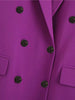 Evfer Womens Spring Autumn Double Breasted Long Purple Jackets Outwear Office Lady Casual Long Sleeve Loose Blazers