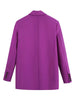 Evfer Womens Spring Autumn Double Breasted Long Purple Jackets Outwear Office Lady Casual Long Sleeve Loose Blazers