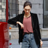 Exquisite ladies suit blue gold velvet small suit short jacket female long sleeve spring and autumn thin section 2023 new
