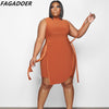FAGADOER Summer Bandage Two Piece Sets Women Soilid Sleeveless Irregular Top And Shorts Outfits Casual Slim 2pcs Suits 2023