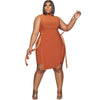 FAGADOER Summer Bandage Two Piece Sets Women Soilid Sleeveless Irregular Top And Shorts Outfits Casual Slim 2pcs Suits 2023