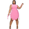 FAGADOER Summer Bandage Two Piece Sets Women Soilid Sleeveless Irregular Top And Shorts Outfits Casual Slim 2pcs Suits 2023