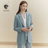 FANSILANEN Multicolour Autumn Winter Casual Blazer Women Office Lady Black Jacket Blazer Oversize Female Purple Blazer Coat 2022