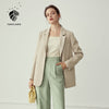 FANSILANEN Multicolour Autumn Winter Casual Blazer Women Office Lady Black Jacket Blazer Oversize Female Purple Blazer Coat 2022