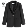 FANSILANEN Multicolour Autumn Winter Casual Blazer Women Office Lady Black Jacket Blazer Oversize Female Purple Blazer Coat 2022