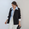 FANSILANEN Office Ladies Casual White Blazer Women Spring Black Oversized Blazer Jacket Female Elegant Business Short Green Coat