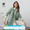 FANSILANEN Office Ladies Casual White Blazer Women Spring Black Oversized Blazer Jacket Female Elegant Business Short Green Coat