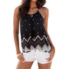 Printed Summer Vest Women Sleeveless Hanging Neck Tanks Camisole Tops Loose Strap Clothes Shirt Tees 0120