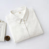 Autumn White Blouse Women Solid Shirt Long Sleeve Cotton Blouse Work Office Lady Tops 2022