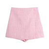 FELIN Za Chic Pink Office Lady Blazer Women Plaid V Neck Double Buttons Pockets Loose Long Jackets Women 2022 Chic Tops