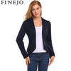 Basic Jackets Autumn Winter Coat Women's V-Neck Long Sleeve Open Front Slim Fit Casual  Blazer Jacket Office clothes
