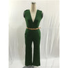 FK1492 Women Summer Fashion Jumpsuits Sleeveless V-neck Waist Belt Solid color Rompers Full Length Pants Barboteuse Coveralls