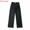 FP To Love Za Woman Wide Leg Pants Vintage Single Breasted Long Denim Streetwear Loose Button Fly Pants