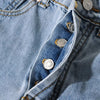 FP To Love Za Woman Wide Leg Pants Vintage Single Breasted Long Denim Streetwear Loose Button Fly Pants