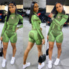 FQLWL Steetwear Print 2023 Summer 2 Two Piece Set Womens Matching Sets Outfits T Shirt Biker Shorts Tracksuit Sweat suits Women