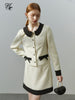 FSLE Short Ladies Temperament Coat Women Autumn Winter Celebrity Suit Skirt Elegant Commuter Female Design Sense Two-piece Set